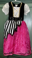 Vestido Pirata Rosa Crucero Disney Niñas Talla Grande 10-12 Disfraz de Princesa Usado en Excelente Condición