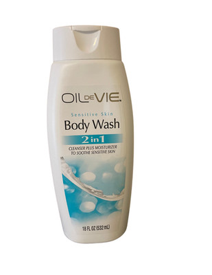 Oil De Vie Sensitive Skin Body Wash 2 in 1 Cleanser + Moisturizer 18oz