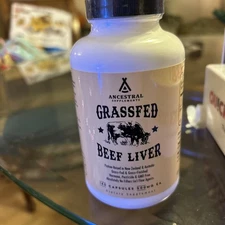 Ancestral Supplements GrassFed Beef Tallow 180 Capsules Exp 10/2028