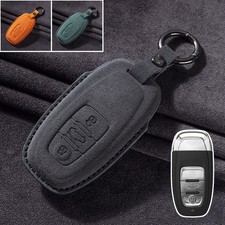 Suede Leather Car Key Fob Case Cover For Audi S3 S4 A4 Q3 Q5 A5 A6 A7 A8 Tt R8 Suede Leather Car Key Fob Case Cover For Audi S3 S4 A4 Q3 Q5 A5 A6 A7 A8 Tt R8