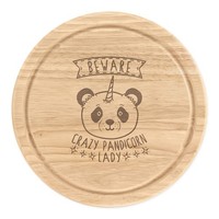 Beware VerrüCkte Pandicorn Damen Rund Zerkleinern KäSebrett Panda Einhorn Lustig