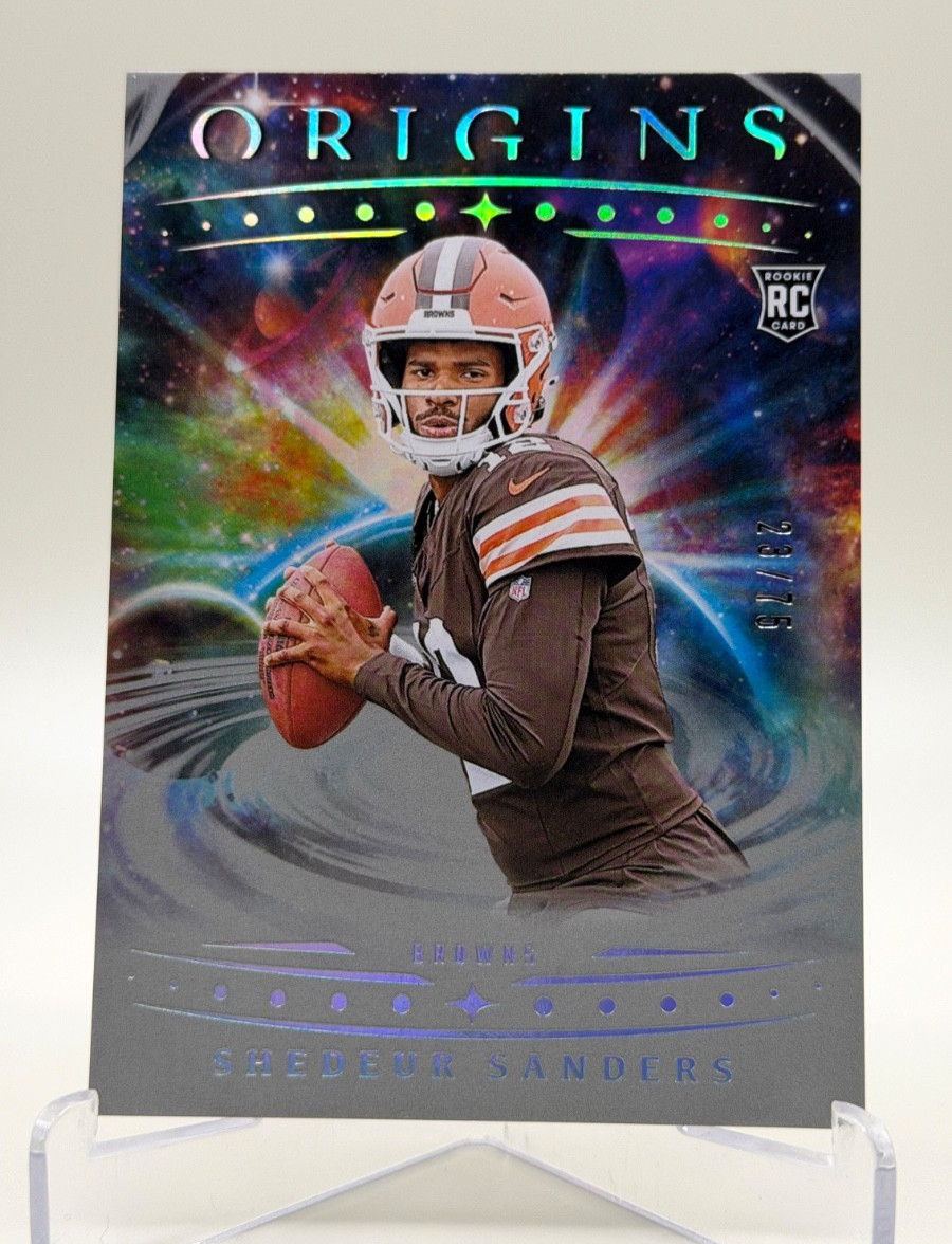 2025 Panini Origins #107 Shedeur Sanders Silver Rookie #/75 Cleveland Browns