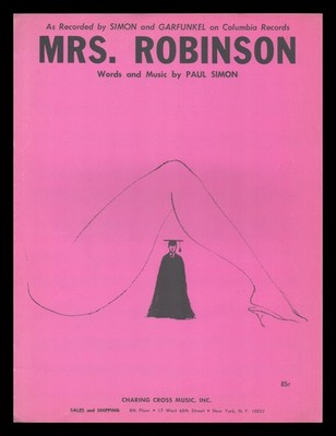 MRS ROBINSON Paul Simon 1968 ''The Graduate'' Movie Theme Vintage Sheet Music