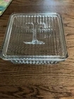 Anchor Hocking Vintage Design Ribbed 9" Square Refrigerator Dish & Lid 9” X 9”