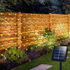 Solar Net Lights Outdoor, 100 LED 5Ft x 5Ft Bush Net Light Outdoor Mesh Light...