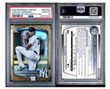 2025 Bowman Chrome Carlos Lagrange #BCP-202 Gold Reptilian Refractor/50 (RC)