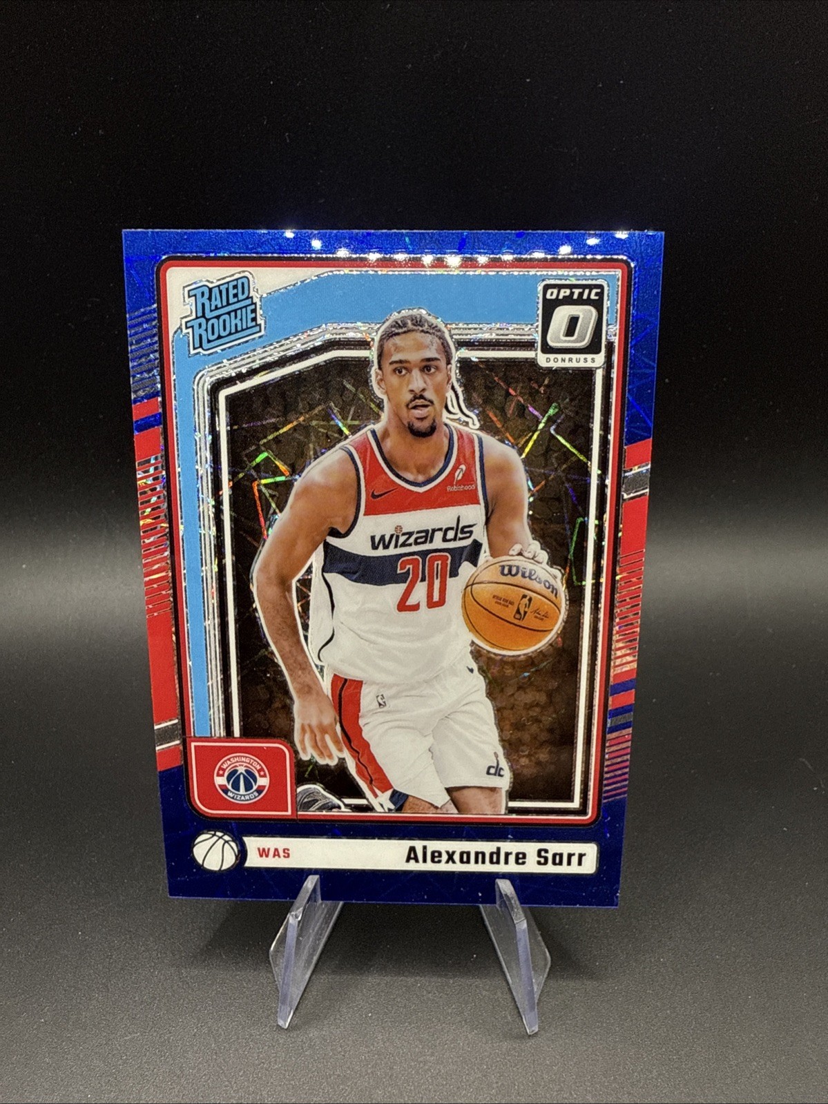 Alexandre Sarr 2024-25 Donruss Optic Blue Velocity Refractor Rookie #276