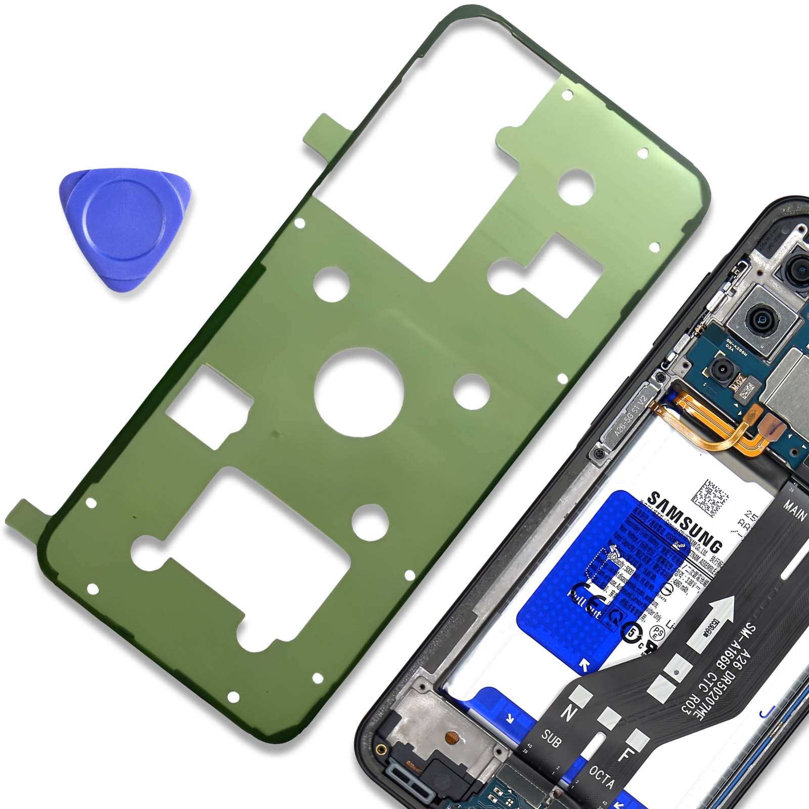 Adhésif vitre arrière Galaxy A26 Clappio vert de remplacement