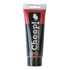 Cheep Acrylic Paints, 4 oz. Tube - Crimson, Perfect for Artists - Quality