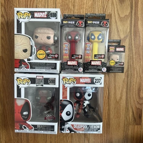 Funko Pop! Collectible Figures Deadpool, Lot *Chase Included*