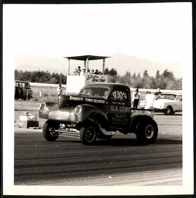 Fotografie John Dutton, Victoria B. C., Dragster Rennen, Auto-Rennwagen beim St 