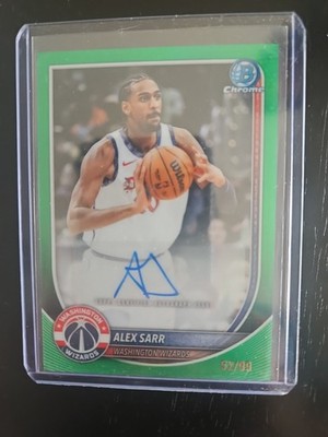 2025-26 Bowman Basketball Alex Sarr Green Refactor Auto /99 #BCA-AS 