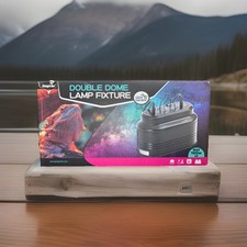 Dual Dome Reptile Light Fixture Separate Switches Reptile Heat Lamp/UVB Light