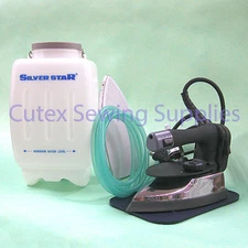 Silver Star ES-300 Gravity Feed Industrial Electric Steam Iron Set 