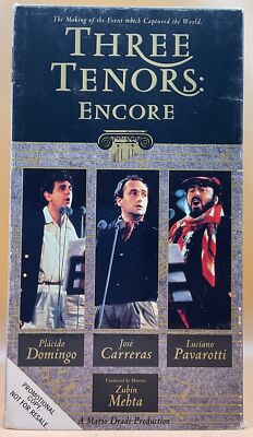 Three Tenors: Encore VHS 1992 **PROMO SCREENER** **Buy 2 Get 1 Free**