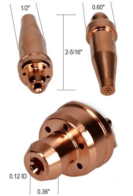 Acetylene Cutting Tips 3-101#000 Compatible with Victor 000-3-101 Cut 1/8'' QTY 2