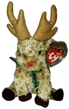 Ty Beanie Baby - RUDY the Reindeer (6.5 Inch) NEW MWMTs Plush Stuffed Animal Toy