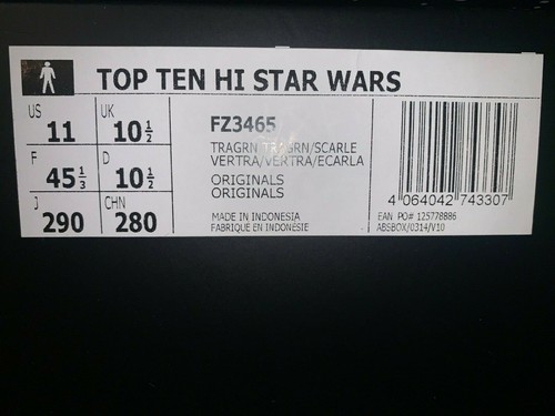 Adidas Star Wars Top Ten Hi Boba Fett 