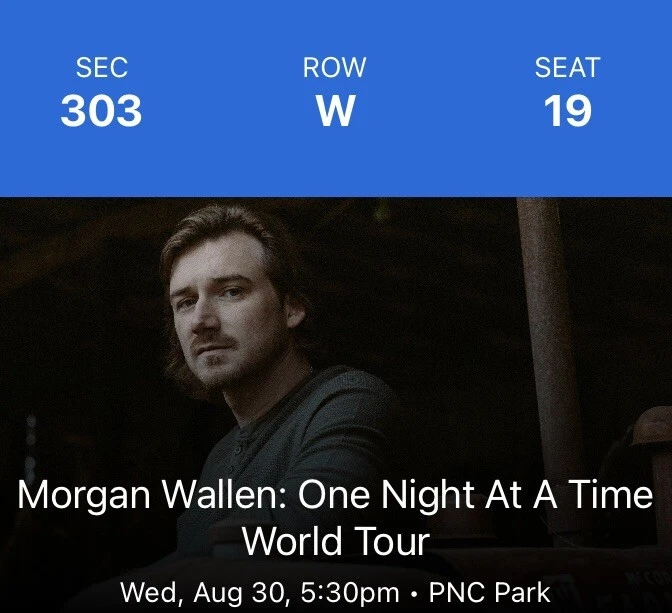 3 Morgan Wallen tickets PNC Park - Image 3 of 4