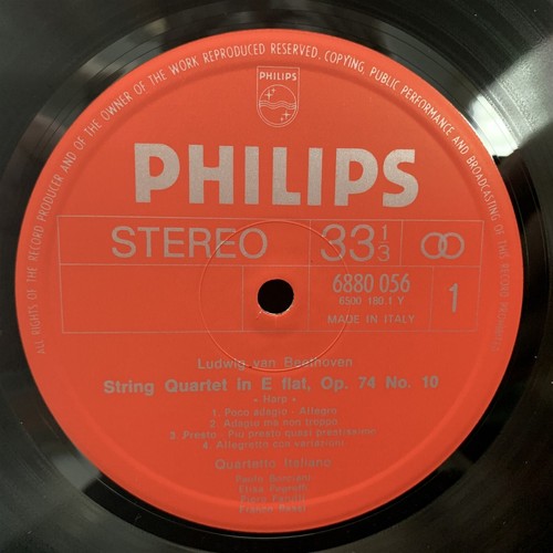 BEETHOVEN Middle String Quartets - QUARTETTO ITALIANO - PHILIPS ST 3LP. - Picture 8 of 9