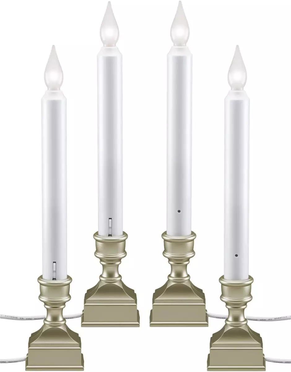 Bright white outlet window candles