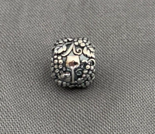 Authentic Pandora Sterling Silver Vino Wine Vineyard Charm 791222 NEW - Picture 1 of 7