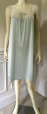J. C. Penney WN SZ M Petite VINTAGE LT. BLUE SLEEVELESS Short Gown NYLON ANTRON