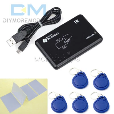 MARKENLOS Smart USB RFID IC/ID Card Reader NFC Read Write 13.56MHz 125KHz + Card +Key Tag
