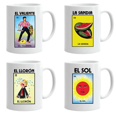 Loteria Mexican Bingo Lottery Mug Game Mug Funny Mug Mexican Mug Coffee mug  | eBay