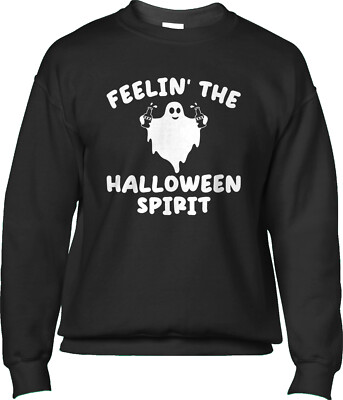 Halloween Spirit Costume Party Trick or Treat Drunk Ghost Funny Mens Sweatshirt