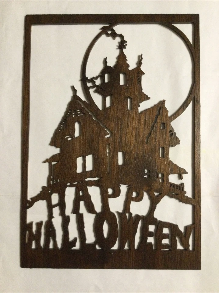 Ручной работы четыре сезона гравюра на дереве лампа с лампочками - Изображение 3 из 4