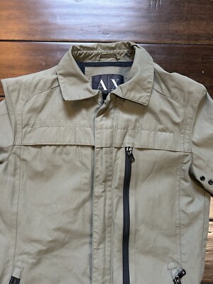 Armani Exchange Men's Olive Green Full Zip Jacket Size XS