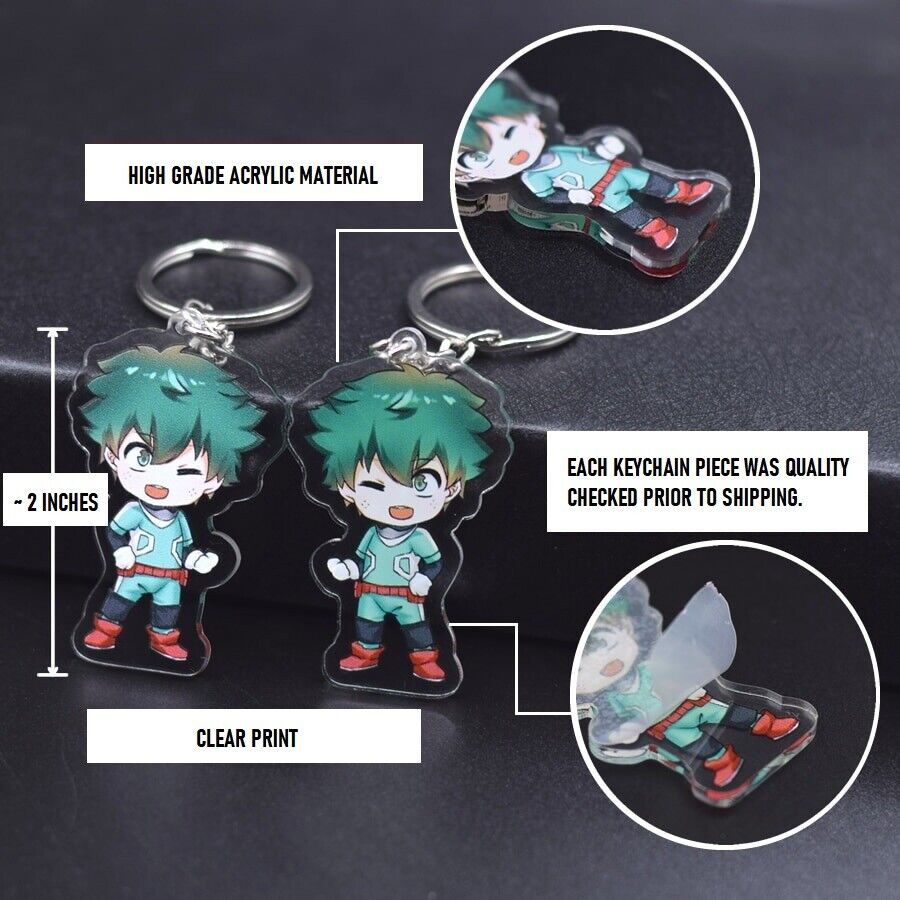 Set of 2 Tokyo Revengers Anime Acrylic Keychain Akkun, Hinata Tachibana v1