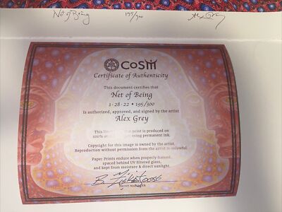 アレックス グレイ Net of Being シルクスクリーン サイン&証明書付 アレックス グレイ Net of Being シルクスクリーン サイン&証明書付