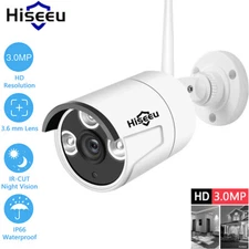 Hiseeu 3MP IP Camera Waterproof Security Camera Outdoor Surveillance Camera