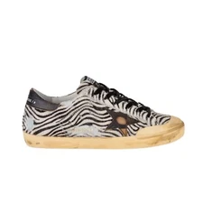 Golden Goose Penstar Minizebra Horsy Upper Leather Womens Distressed Sneaker