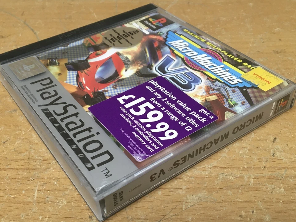 Micro Machines V3 PS1 Video Game Cartridge Sony Playstation Racing Classic - Image 3 of 4