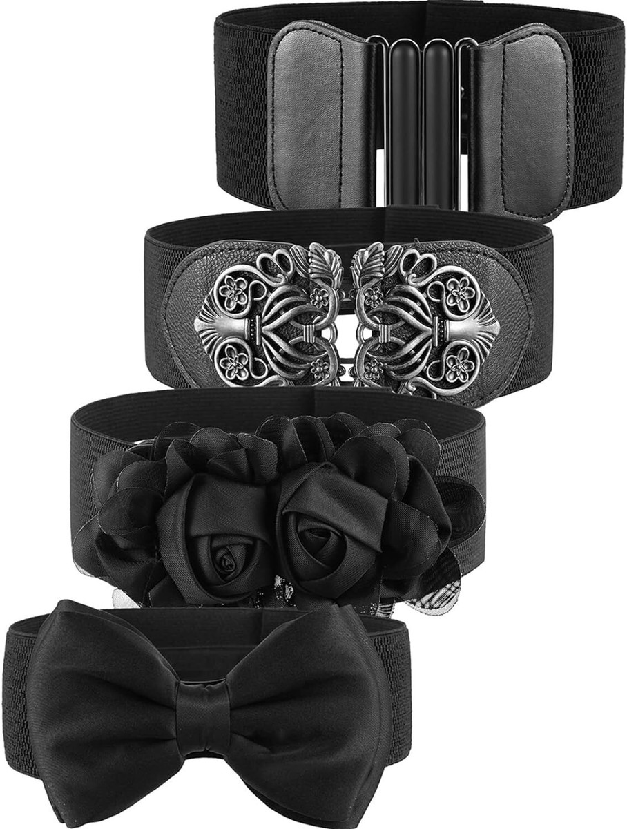 4 Pieces Fresh Women Vintage Waist Belt Elastic Stretch​​ s-l400.jpg main image 3