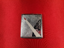 Estuche de cigarrillos de colección cohete espacial porta tarjetas de visita RARO metal antiguo 21