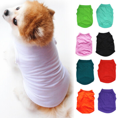 Dog Clothes Ropa Perro Verano Pet Clothes Basic Cotton Dog Puppy