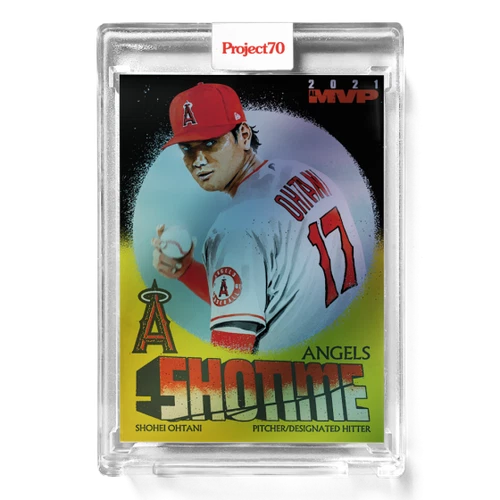 Topps Project70 Card 748 - Shohei Ohtani by Jacob Rochester RAINBOW FOIL 12/70