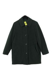 Kirsten Women's Coat Uk 16 Green Wool With Cashmere, Nylon Overcoat