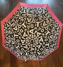 Victoria's Secret Limited Edition 2012 Supermodel Umbrella Black White Pink NWT