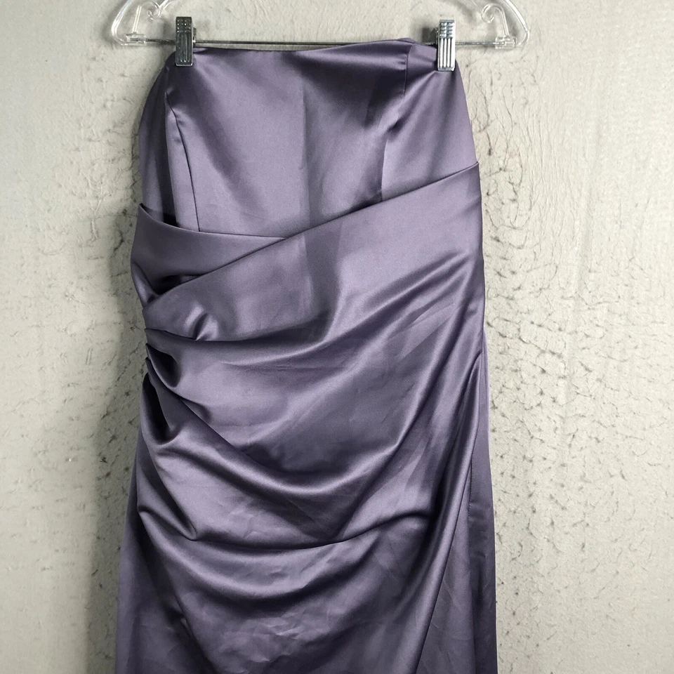 Vestido Alfred Angelo Mujer 18 Lila Maxi Formal Dama de honor Formal Evento Boda Foto 2 de 4