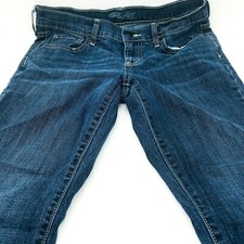 Old Navy The Flirt Jeans Size 6 Short Stretch Shinny Dark Denim Wash 32X29