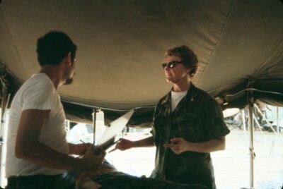 1980 Camp Hansen Okinawa Japan Marine Corp Base Medic Tent #7 Vintage 35mm Slide