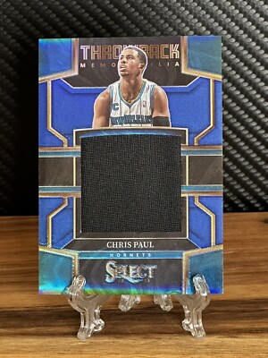 2022 Select Chris Paul Throwback Game-Worn Jersey Materials Blue #22/75 HORNETS