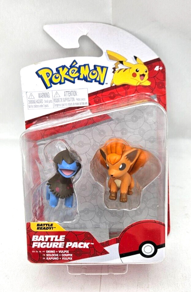 Bonecos Pokémons Deino + Vulpix Battle Figure 2780 - Sunny