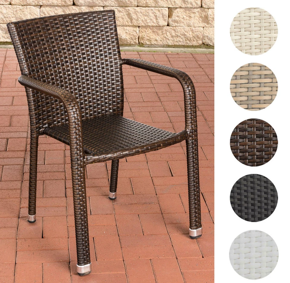 CLP Stapelstuhl Leonie Gartenstuhl Rattan Gartensessel Stapelbar Wasserabweisend