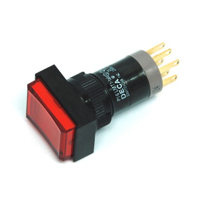 1pc DECA Socket type Push button Switch P16LMT1-1ab SPST Momentary Lamp= 24V 12V